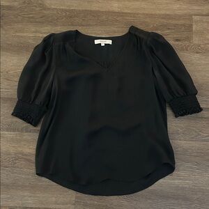 Joie Black Puff Sleeve Blouse size small
